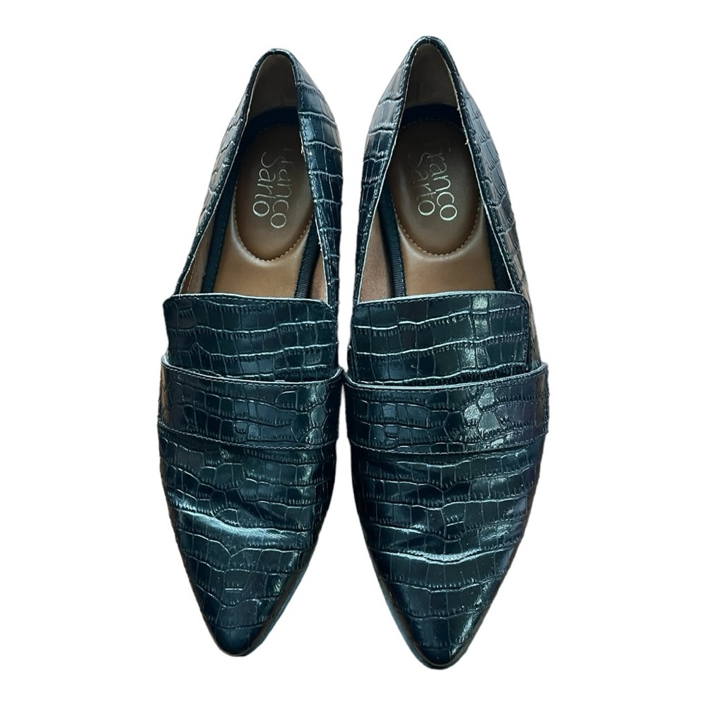 Franco Sarto black Alligator Loafers size 7.5